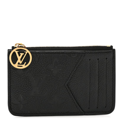 Louis Vuitton Empreinte Monogram Zipped Romy Card Holder Black 1 of 8
