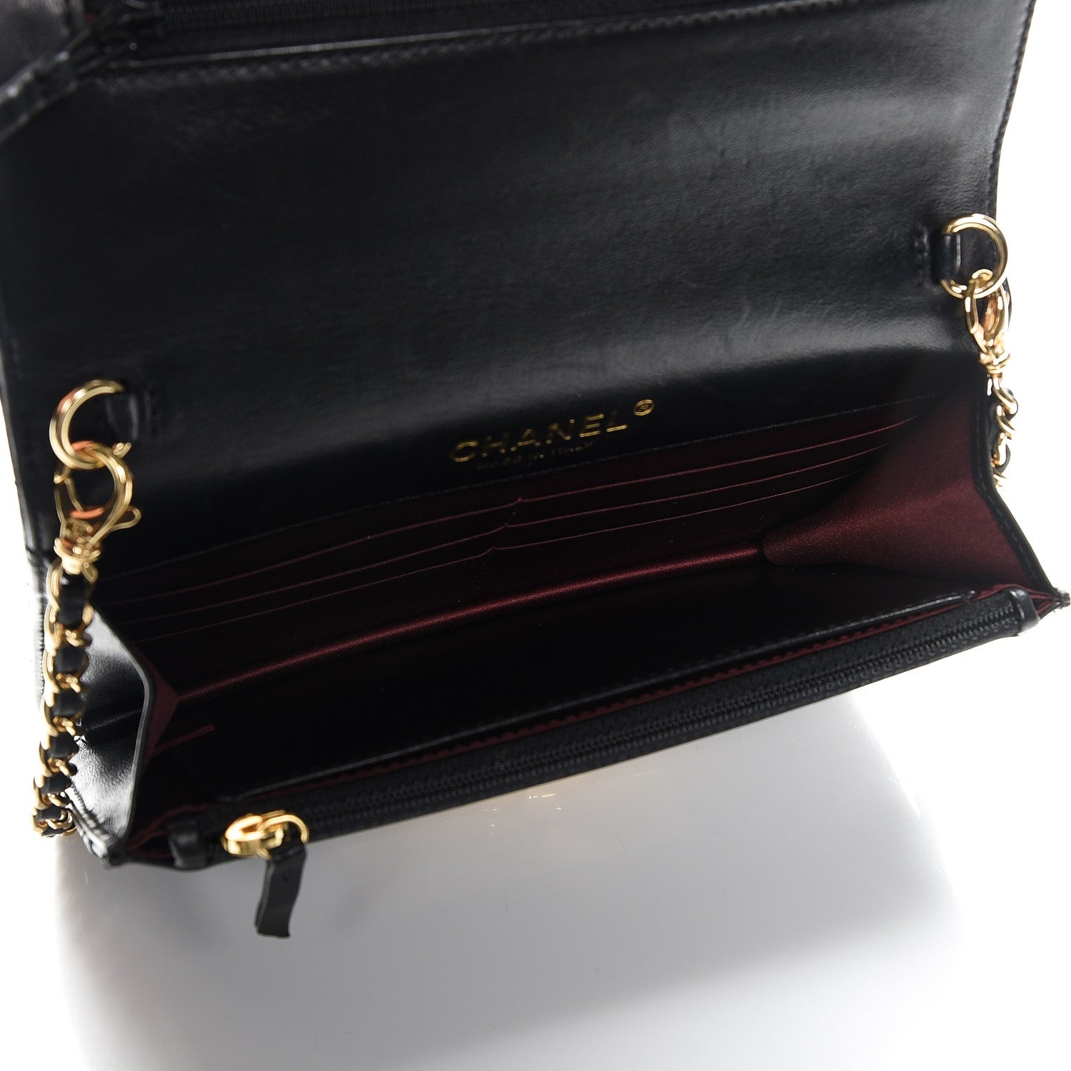 Chanel Lambskin Quilted Golden Class Wallet on Chain WOC Black 5 of 9