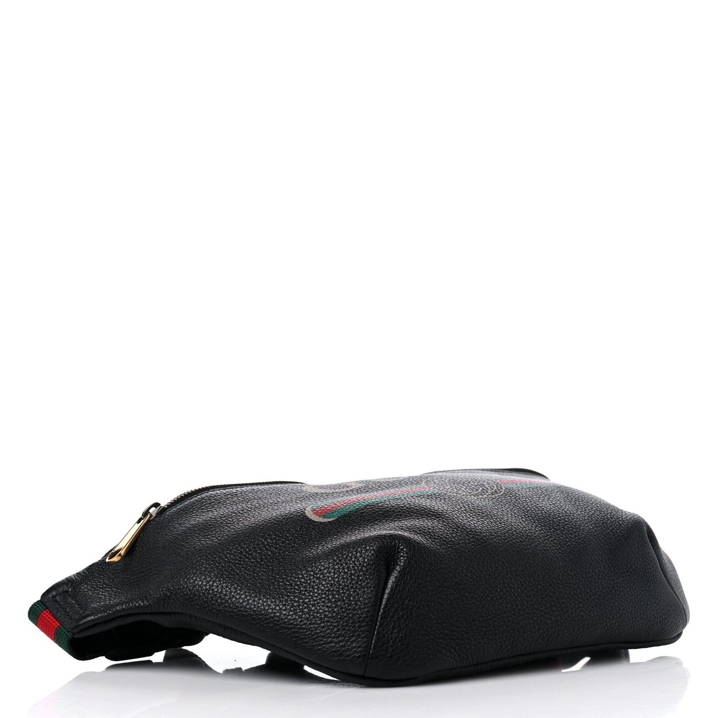 Grained Calfskin Logo Belt Bag Black