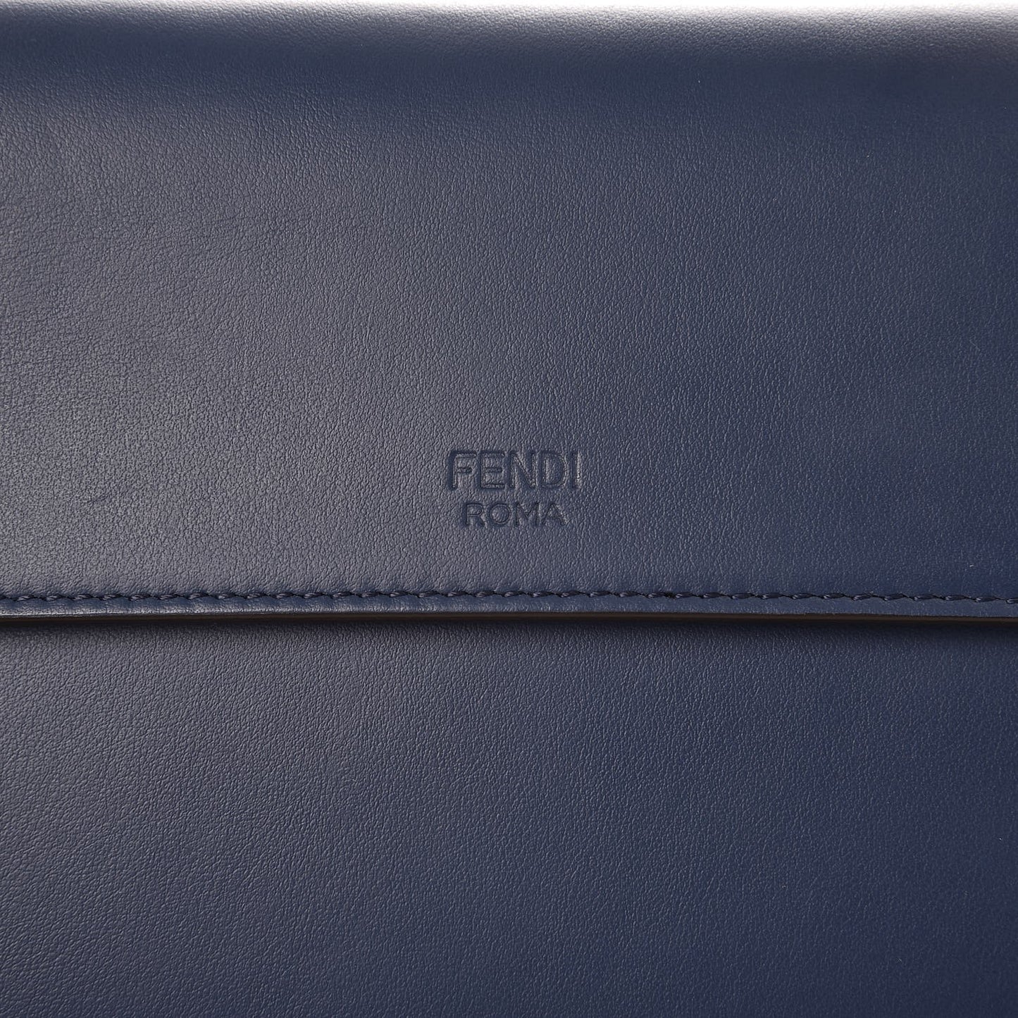 Vitello Century Opaco F is Fendi Kan I Shoulder Bag Blu Scuro