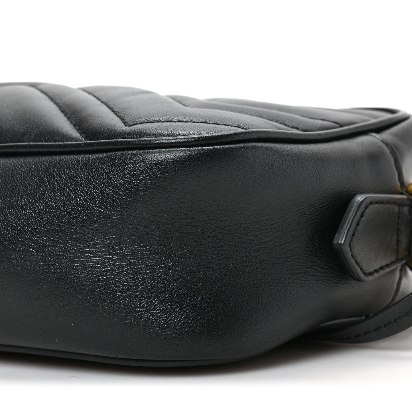 Calfskin Matelasse Mini GG Marmont Chain Shoulder Bag Black