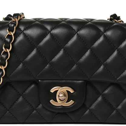 Chanel Lambskin Quilted Mini Rectangular Flap Black 7 of 12