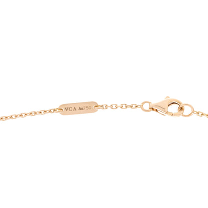Van Cleef & Arpels 18K Yellow Gold Turquoise Vintage Alhambra Pendant Necklace 4 of 5