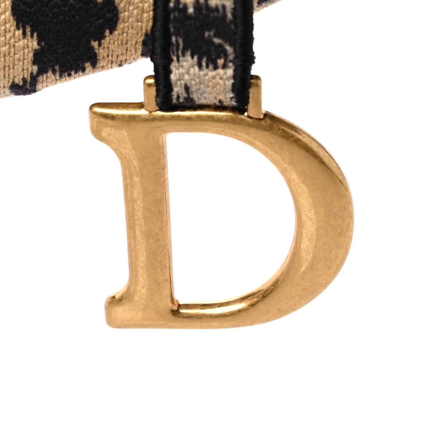 Christian Dior Canvas Mizza Embroidered Saddle Bag Beige Multicolor 11 of 11