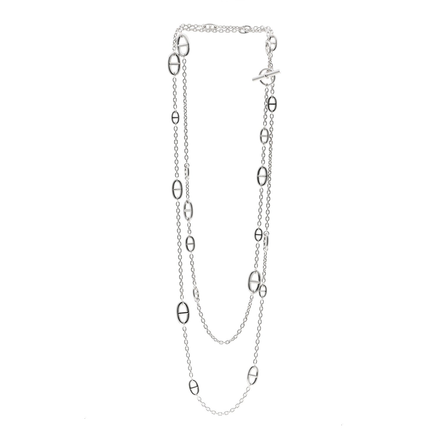 Hermes Sterling Silver Farandole Necklace 160 3 of 4