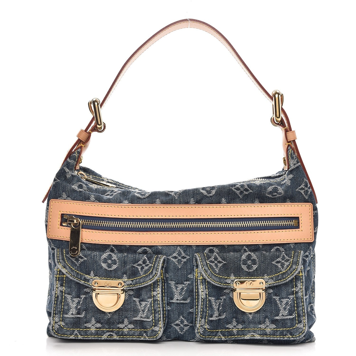 Louis Vuitton Monogram Denim Baggy PM Blue 1 of 9
