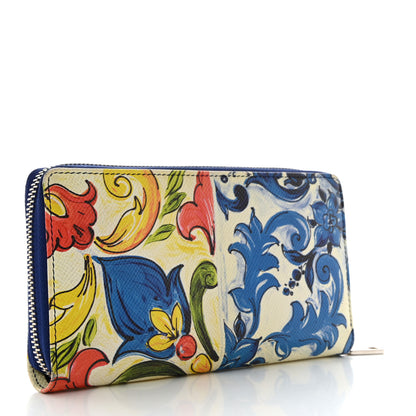 Dolce & Gabbana Dauphine Majolica Printed Zip Around Wallet Multicolor 3 of 8