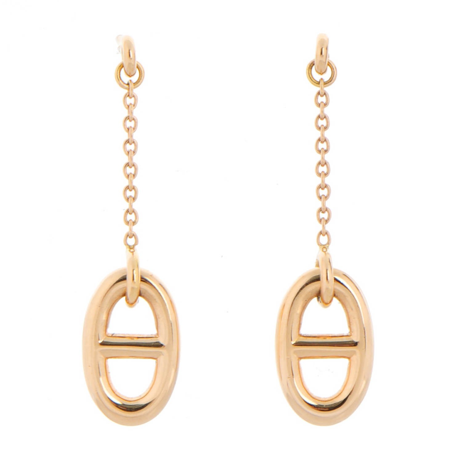 Hermes 18K Rose Gold PM Farandole Drop Earrings 1 of 6