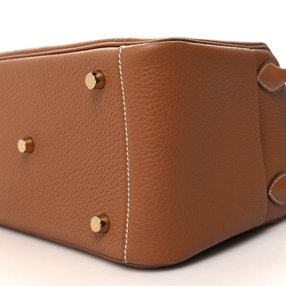 Hermes Taurillon Clemence Lindy 26 Gold 10 of 11