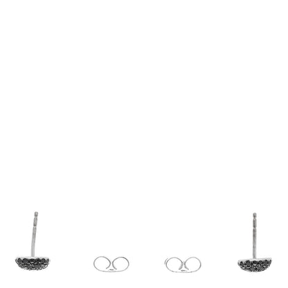 David Yurman 18K White Gold Black Diamond 8mm Cushion Stud Earrings 3 of 4