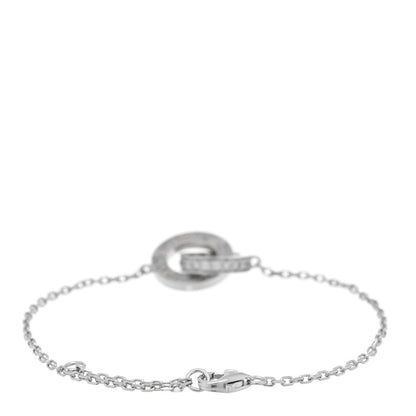 Cartier 18K White Gold Diamond Pave Love Chain Bracelet 2 of 3