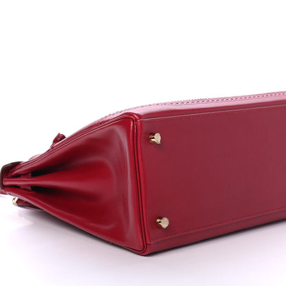 Hermes Tadelakt Ghillies Retourne Kelly 35 Rubis 7 of 9