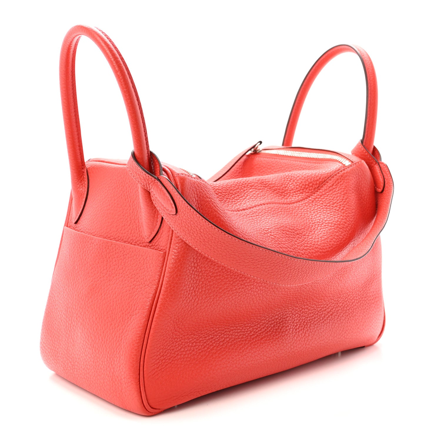 Hermes Taurillon Clemence Lindy 30 Rouge Pivoine 3 of 10