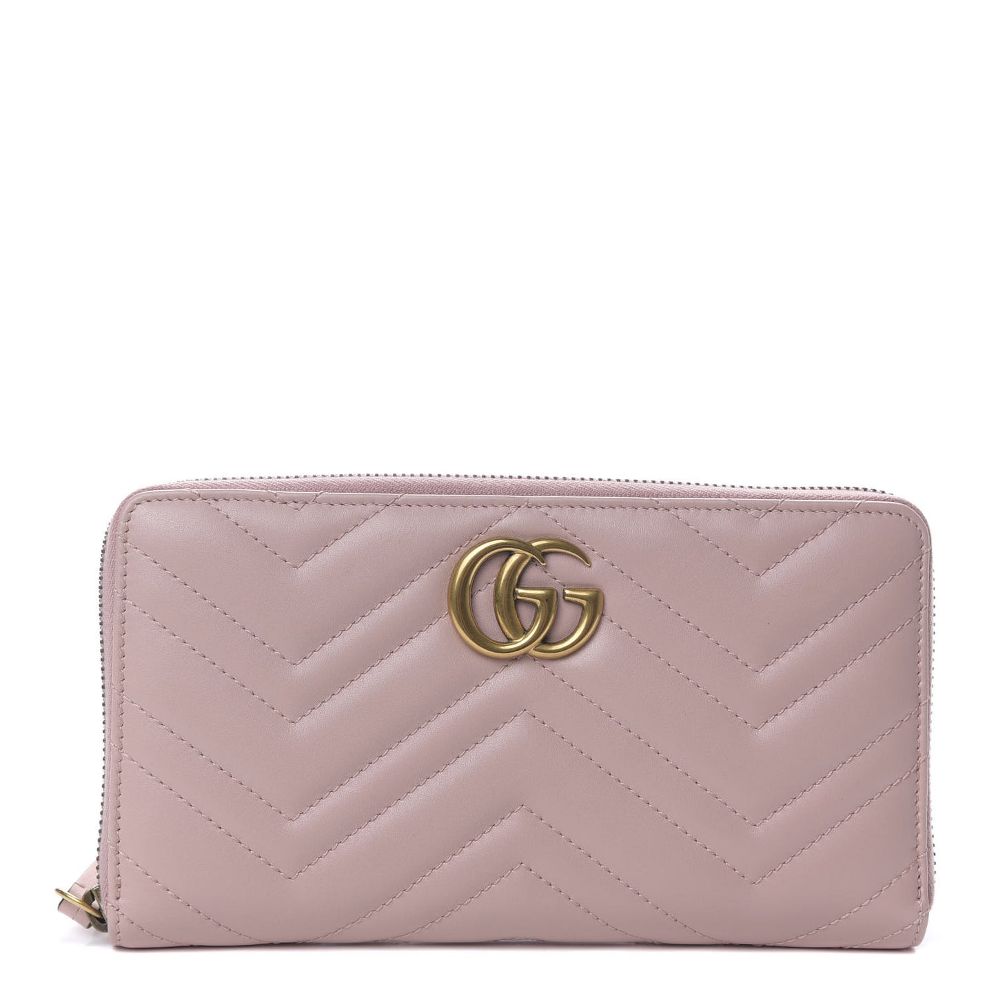 Calfskin Matelasse GG Marmont Zip Around Organizer Wallet Perfect Pink