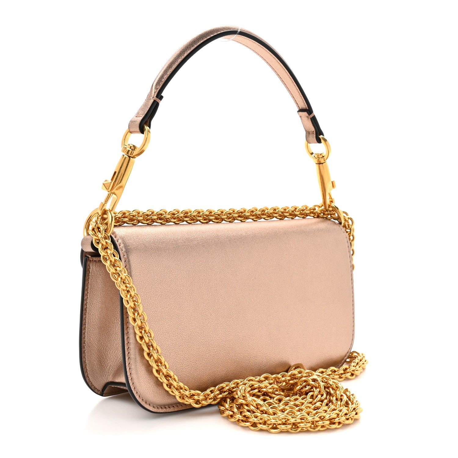 Valentino Garavani Laminated Calfskin Jewels Vlogo Small Loco Shoulder Bag Rose Cannelle 3 of 10