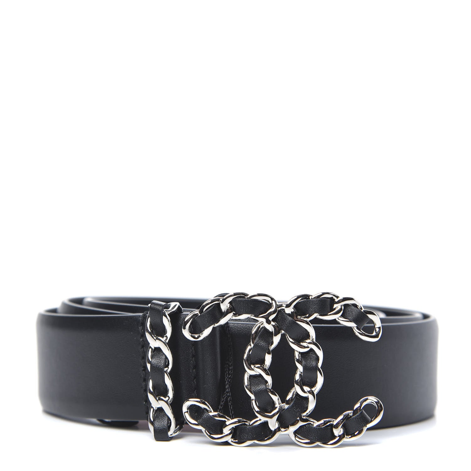 Chanel Calfskin CC Chain Belt 90 36 Black 1 of 5