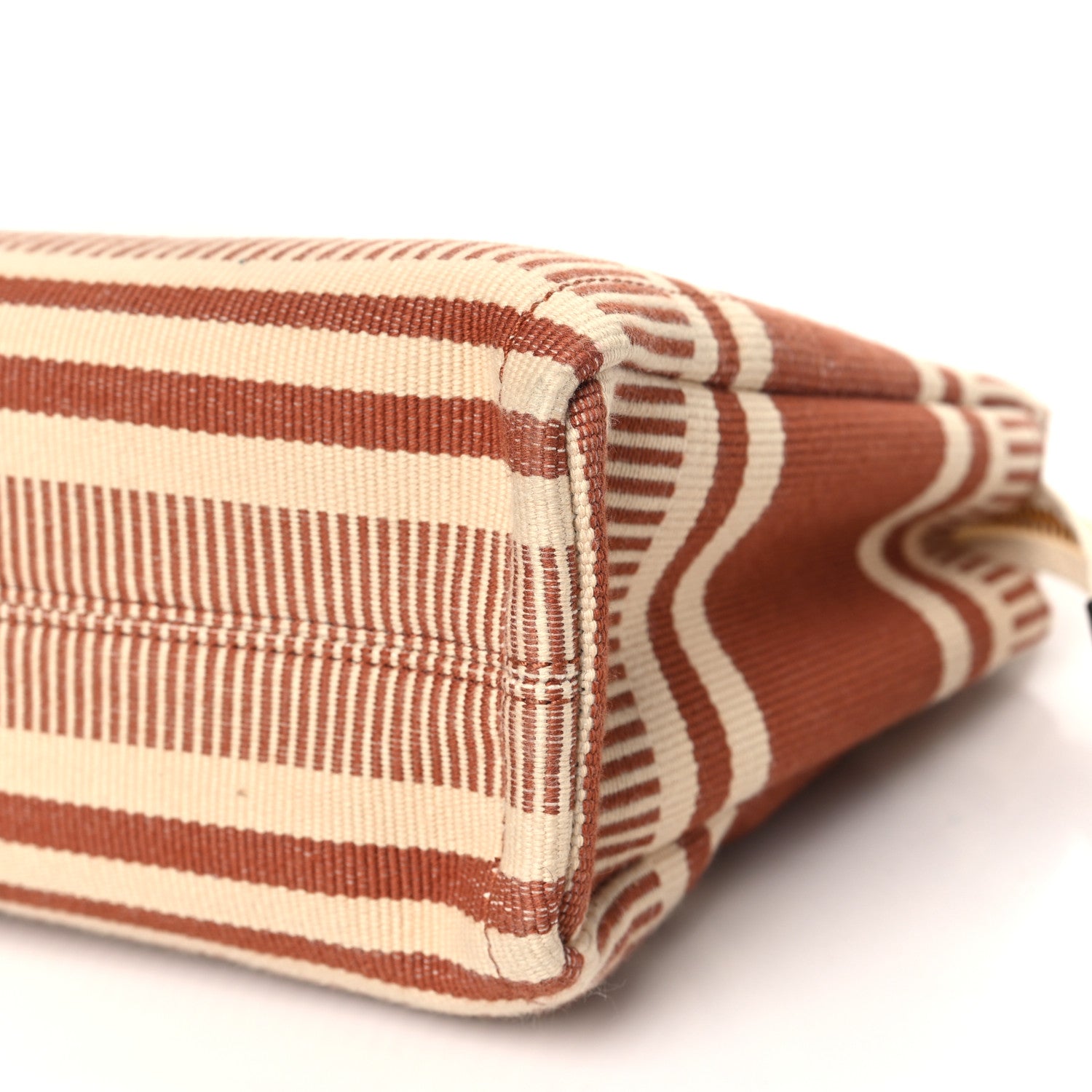 Celine Textile Striped Logo Thais Pouch Sienna 10 of 10