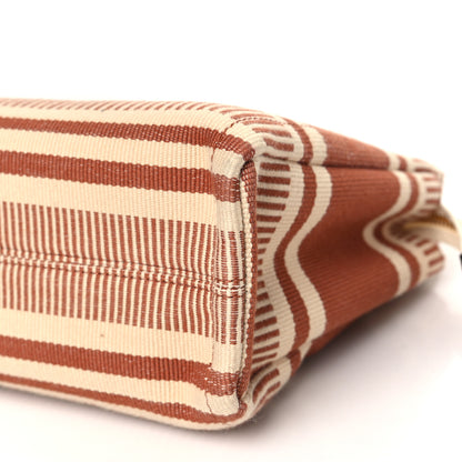 Celine Textile Striped Logo Thais Pouch Sienna 10 of 10