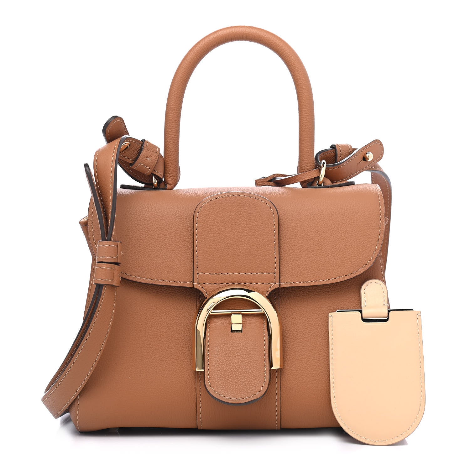 Delvaux Grained Calfskin Mini Brillant Satchel Natural 2 of 10
