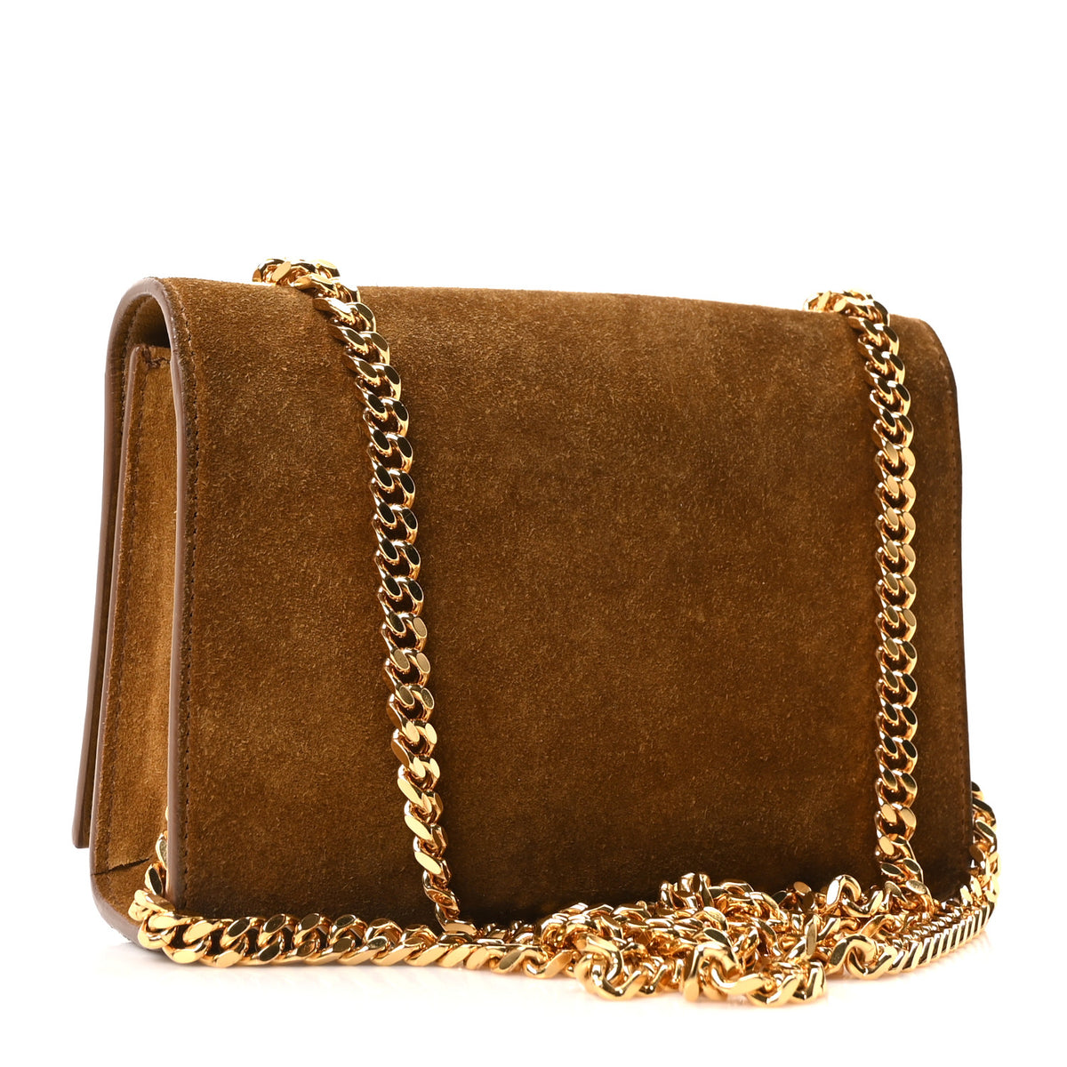 Saint Laurent Suede Small Classic Monogram Kate Tassel Satchel Light Ochre 3 of 10