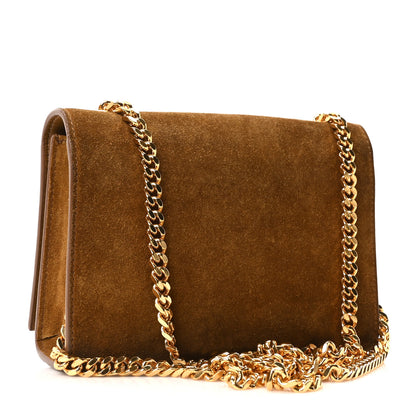 Saint Laurent Suede Small Classic Monogram Kate Tassel Satchel Light Ochre 3 of 10