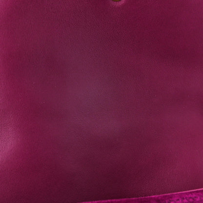 Gucci Velvet Matelasse Embroidered Small GG Marmont Shoulder Bag Fuchsia Violet Cyclamen 13 of 13