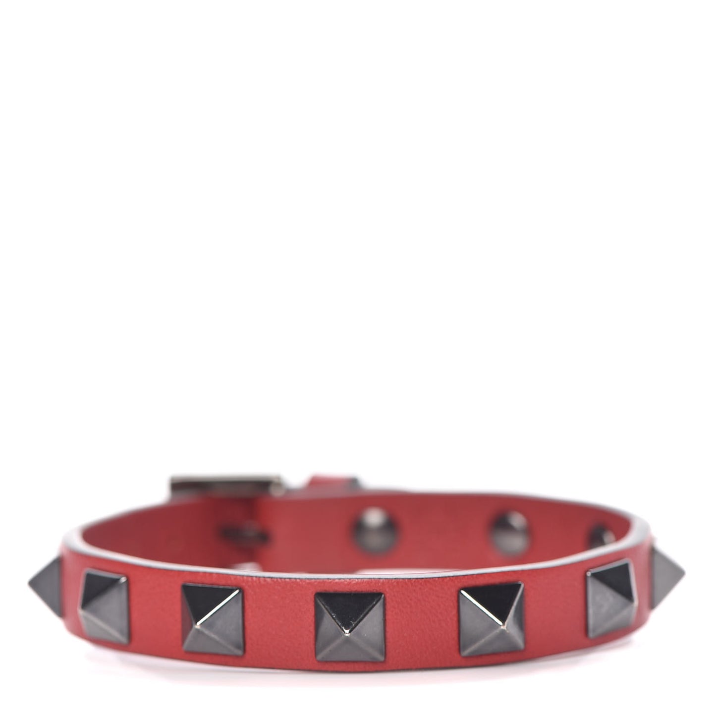 Vitello Rockstud Bracelet Red