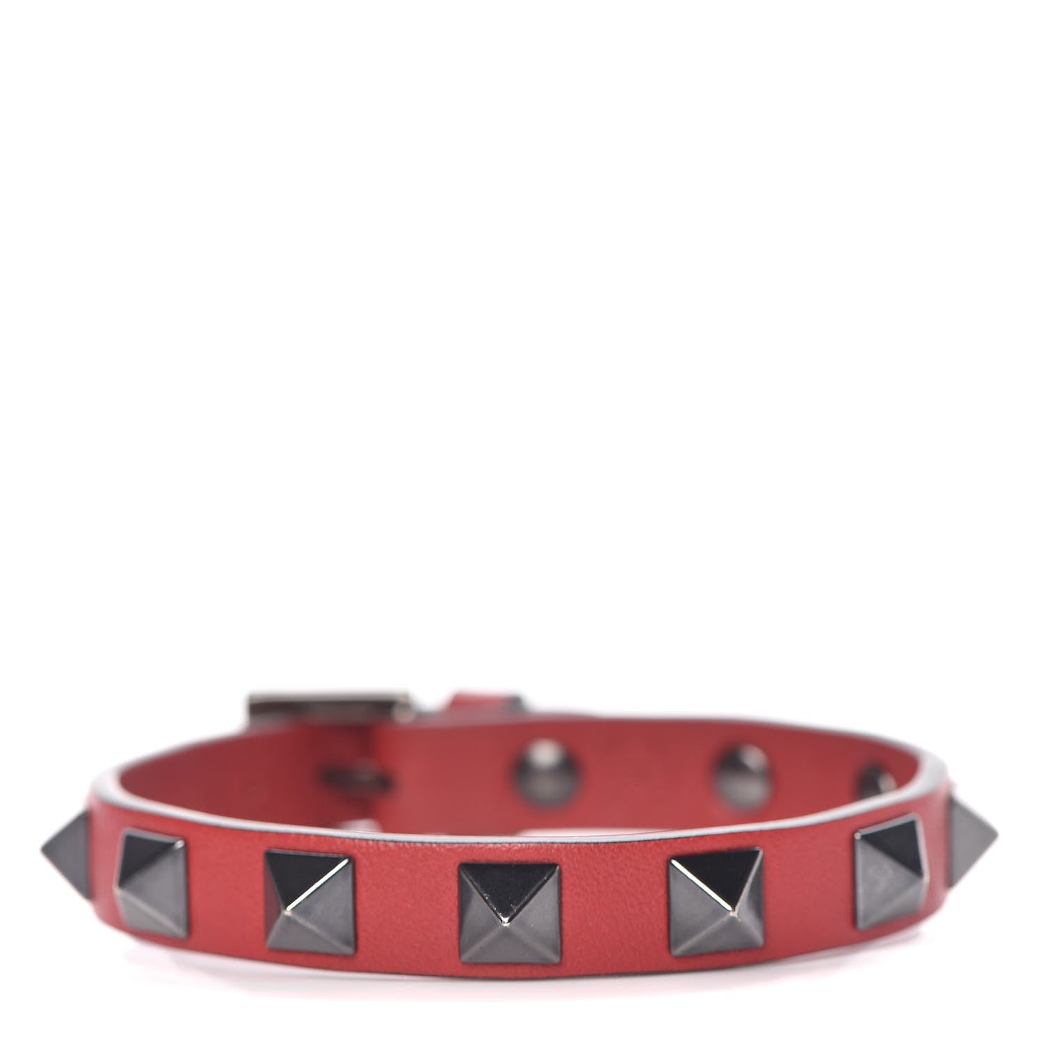 Valentino Garavani Vitello Rockstud Bracelet Red 1 of 6