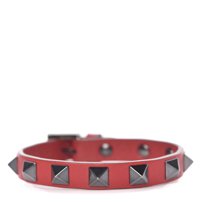 Valentino Garavani Vitello Rockstud Bracelet Red 1 of 6