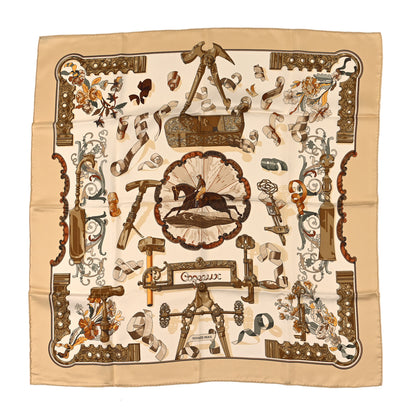 Hermes Silk Copeaux Scarf 90 1 of 5