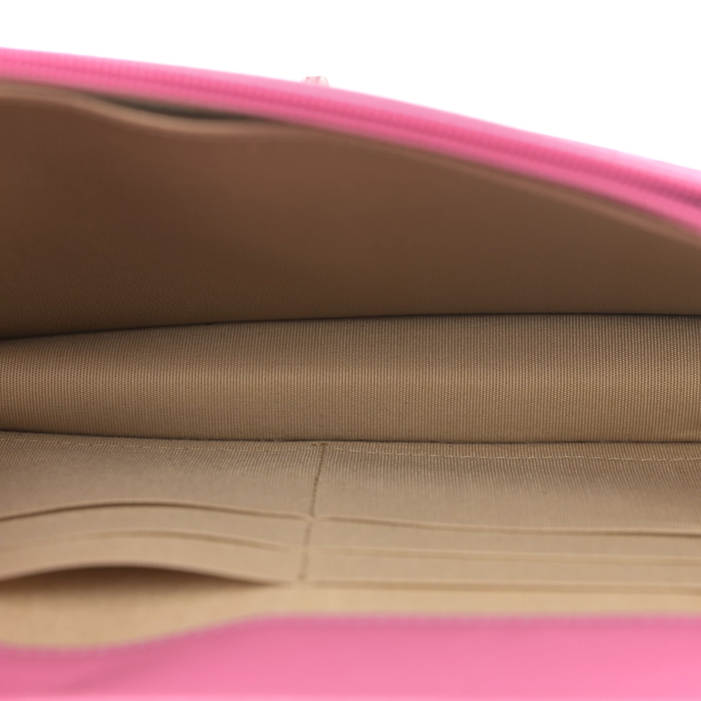 Lambskin Quilted CC Pearl Crush Wallet on Chain WOC Pink