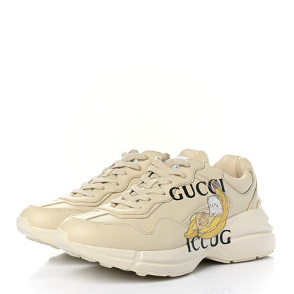 Gucci X BNF Demetra Bananya Womens Rhyton Sneakers 39 Ivory 3 of 9
