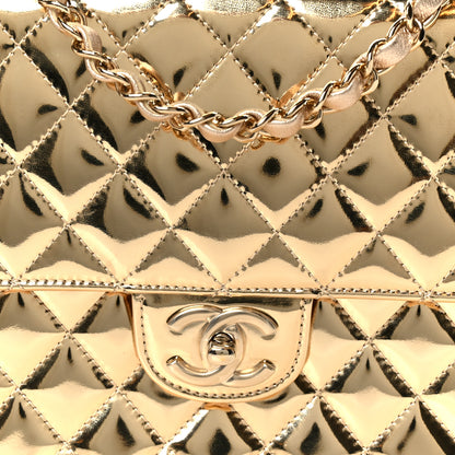 Chanel Mirror Calfskin Metallic Calfskin Quilted Hollywood Boulevard Backpack With Coin Purse Gold 9 of 12