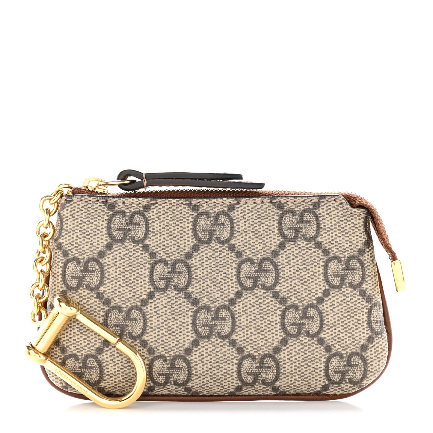 GG Supreme Monogram Key Case Brown