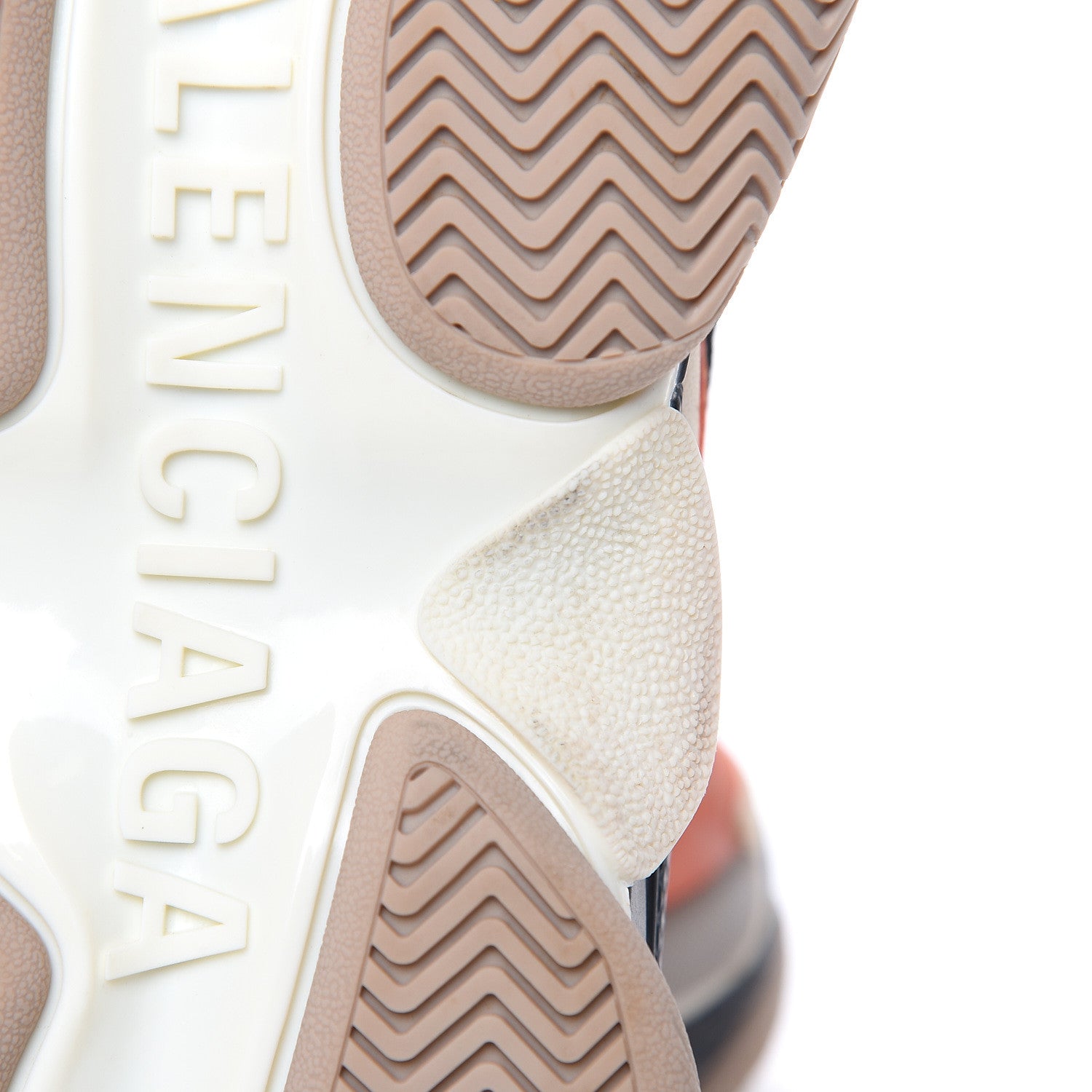 Balenciaga Mesh Nubuck Womens Triple S Sneakers 38 Orange Gris Black 8 of 10