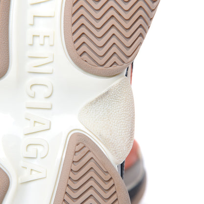 Balenciaga Mesh Nubuck Womens Triple S Sneakers 38 Orange Gris Black 8 of 10