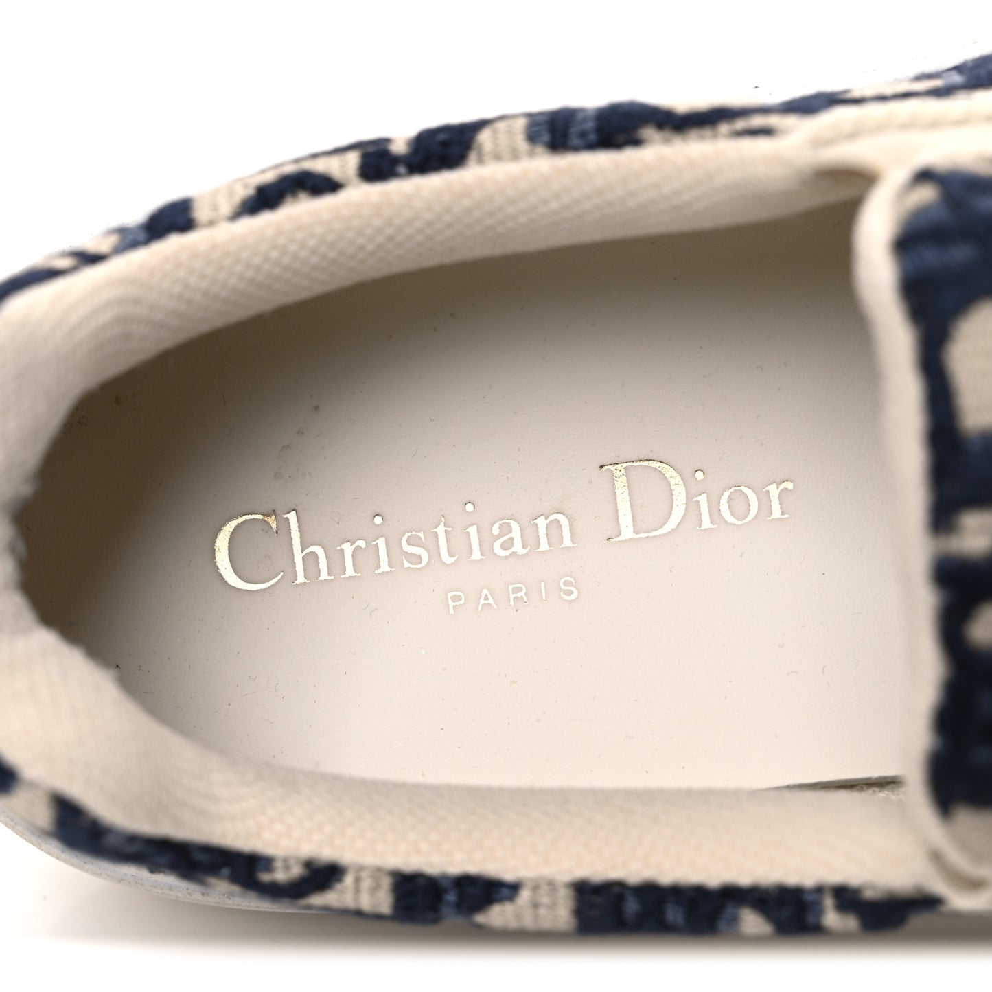 Canvas Oblique Embroidered Womens Solar Slip On Sneakers 40 Deep Blue