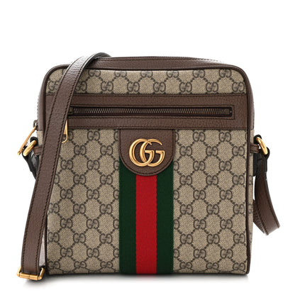 Gucci GG Supreme Monogram Web Small Ophidia Messenger Bag Brown 1 of 11