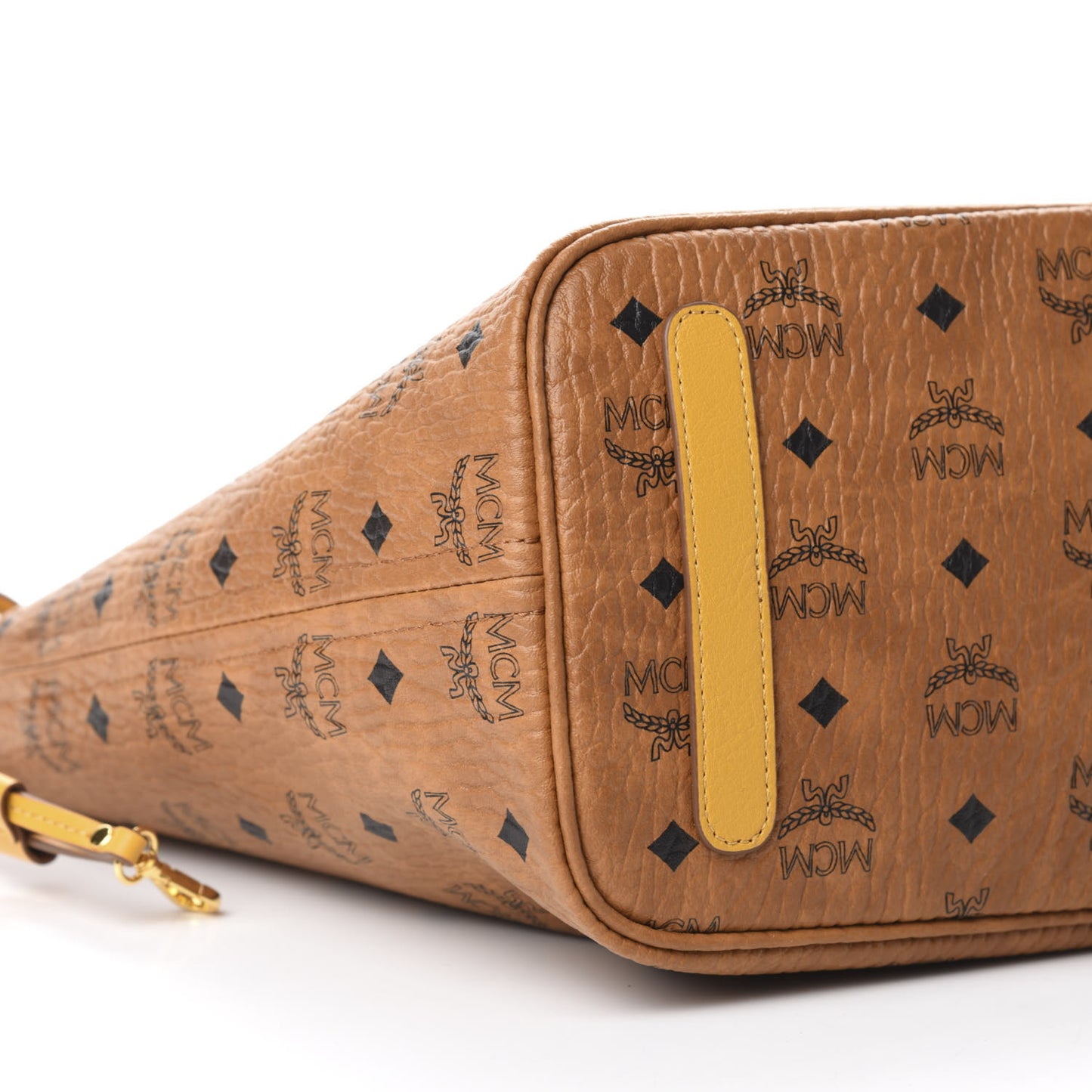 Visetos Medium Liz Reversible Shopper Tote Cognac Yellow