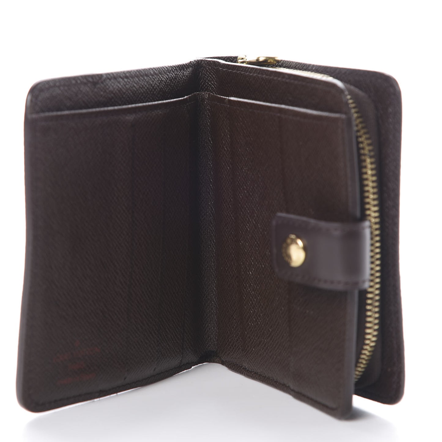 Damier Ebene Zippe Zipped Compact Wallet