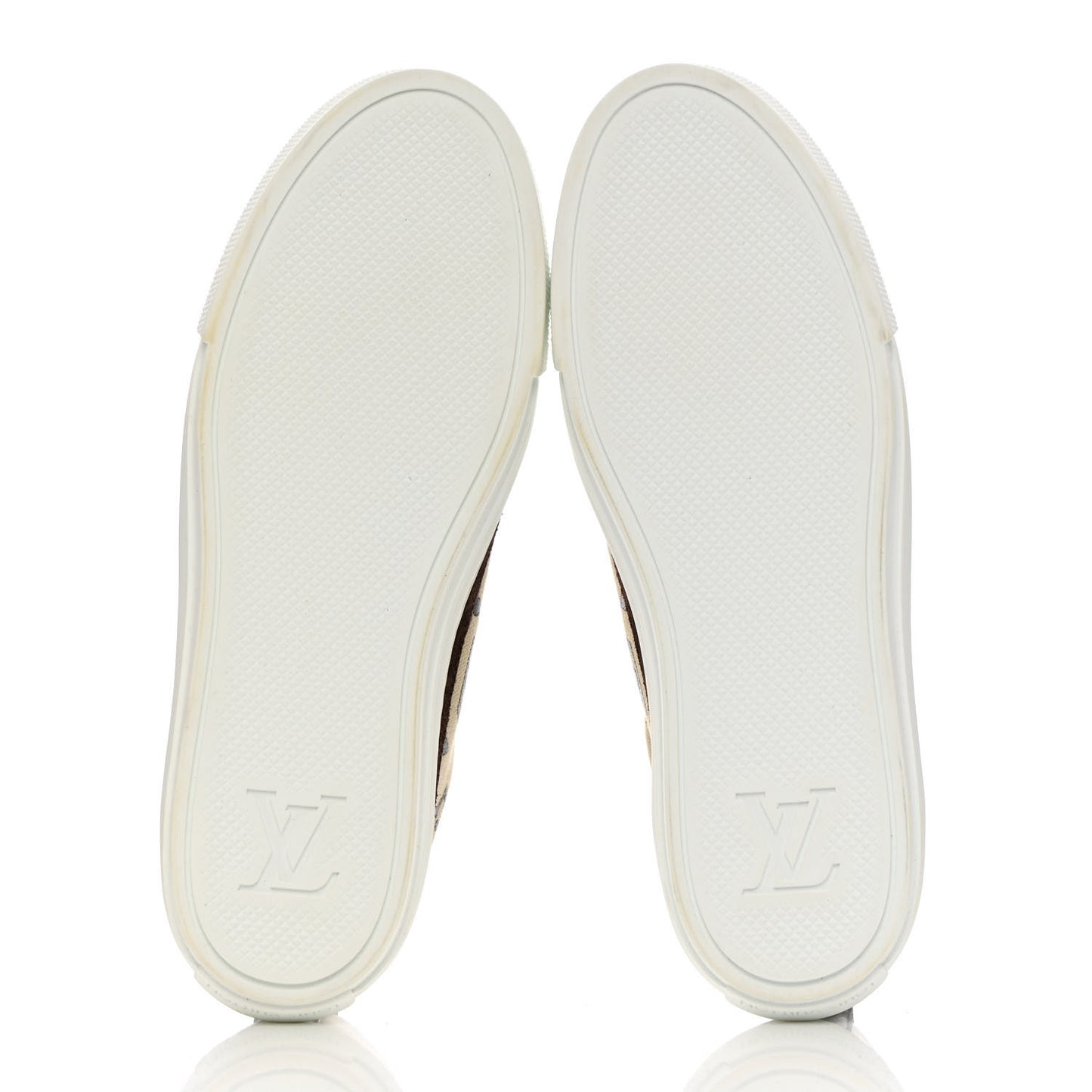 Calfskin Monogram Stellar Sneakers 37 Beige