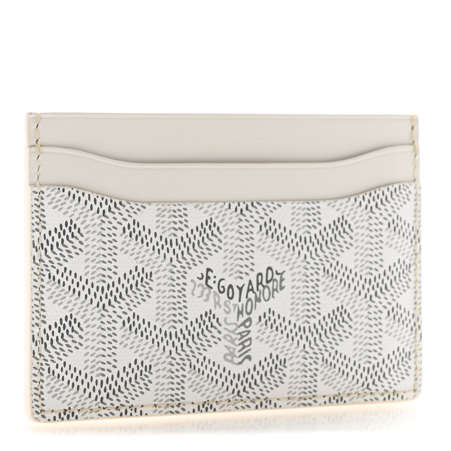Goyardine Saint Sulpice Card Holder White