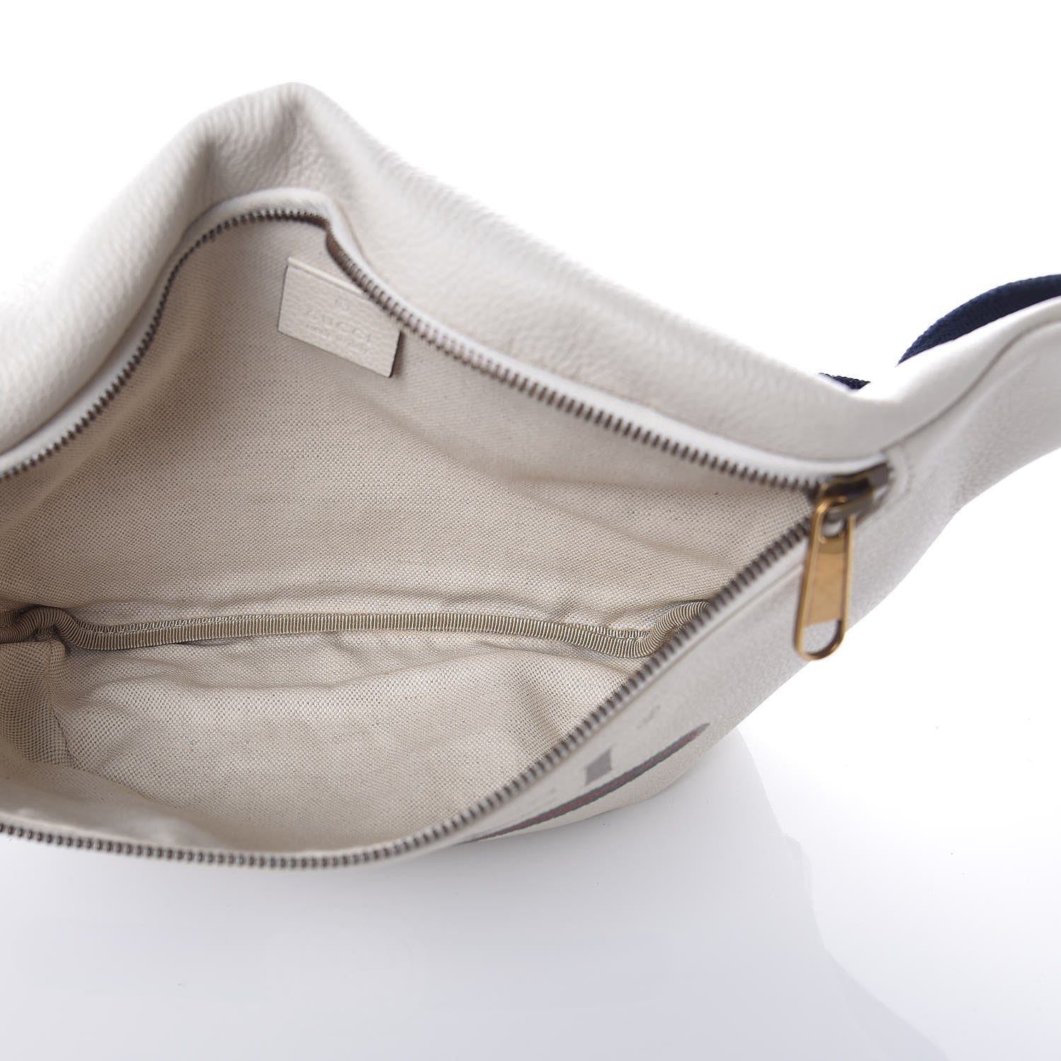 Gucci Grained Calfskin Logo Belt Bag White 5 of 8