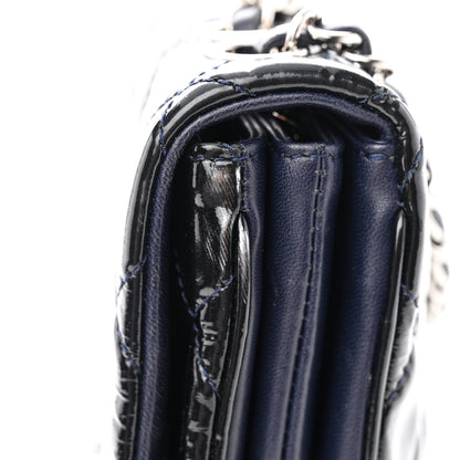Chanel Patent Quilted 3 Jumbo Flap Navy 12 of 13