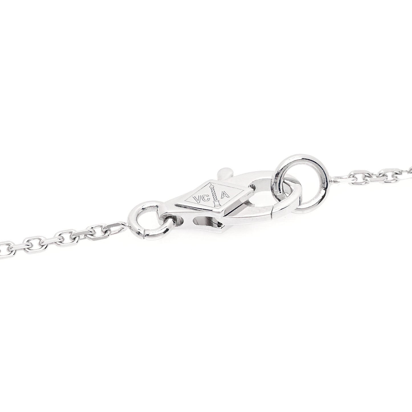 18K White Gold Diamond Mini Frivole Pendant Necklace
