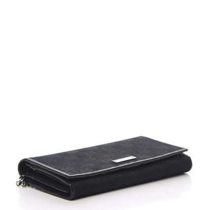 Gucci Monogram Metal Bar Chain Wallet Black 4 of 13