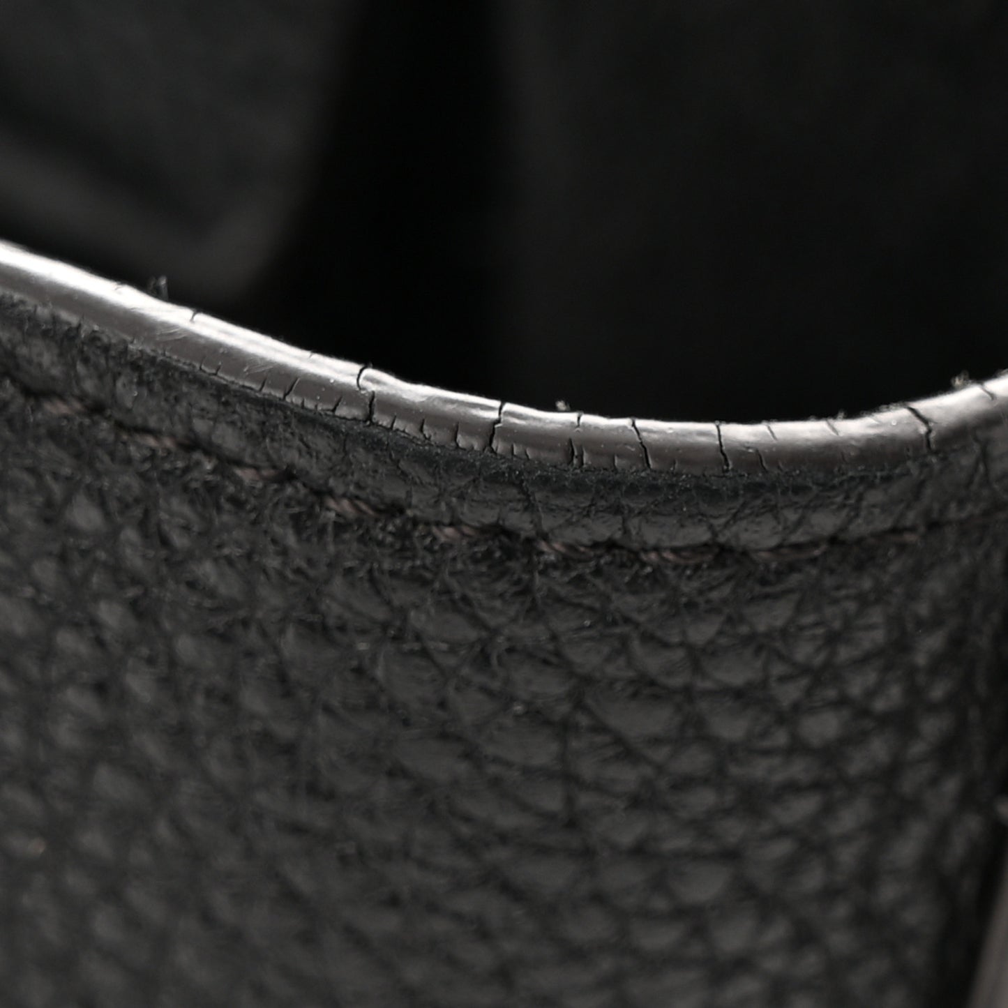 Drummed Calfskin Nano Luggage Black
