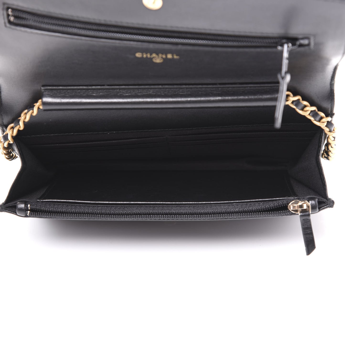 Caviar Quilted CC Filigree Wallet On Chain WOC Black