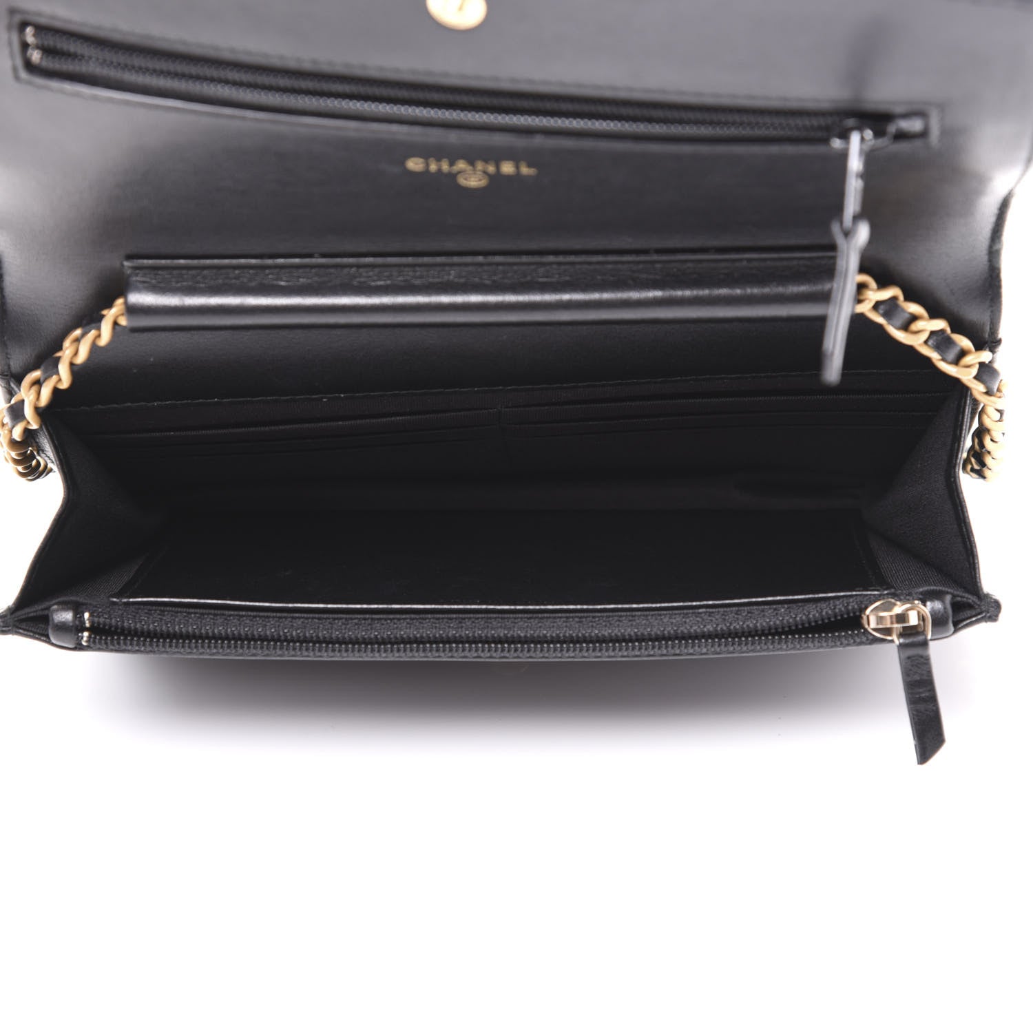 Chanel Caviar Quilted CC Filigree Wallet On Chain WOC Black 4 of 8