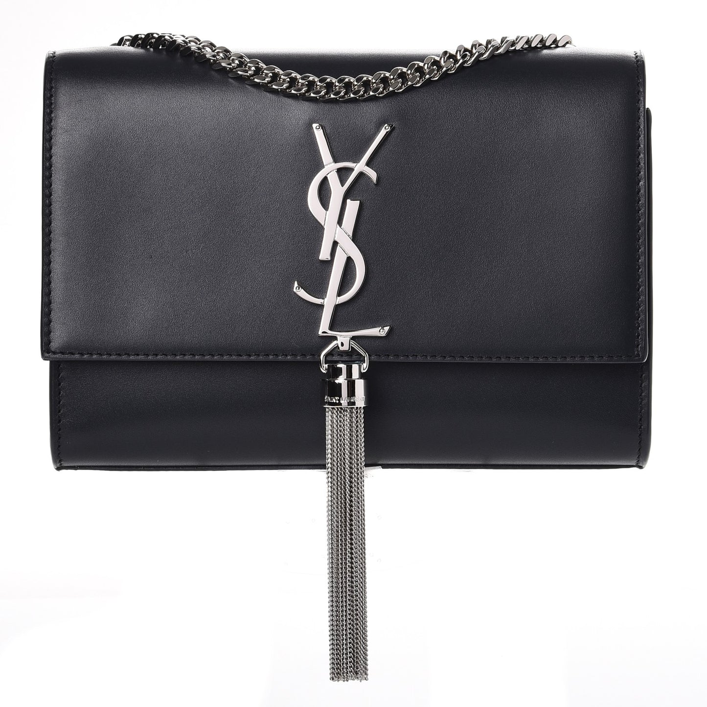 Calfskin Medium Classic Monogram Kate Tassel Satchel Coal